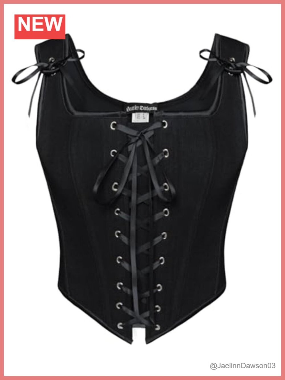 Renaissance Corset Top Lace Up Overbust Bustier with Zip